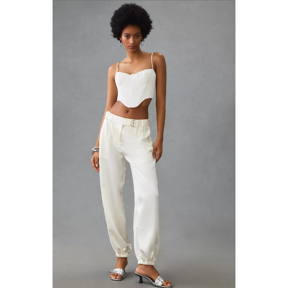 Anthropologie Maeve Satin Pants - New 12 - Picture 1 of 8
